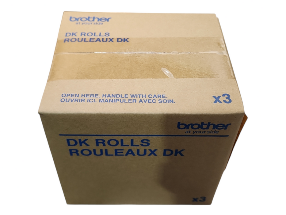 Lot of 3x Brother DK1204 Die-Cut Multi-Purpose Paper Labels Q