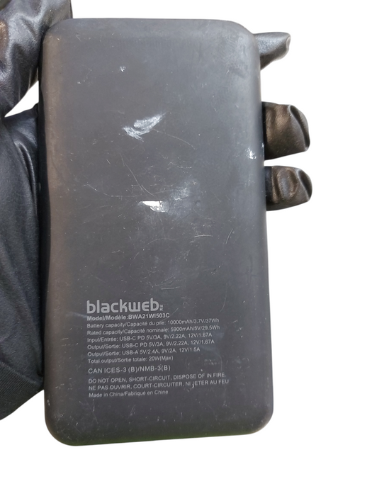 Lot 3x BlackWeb 10000 mAh Power bank(BWA21WI503C Black)