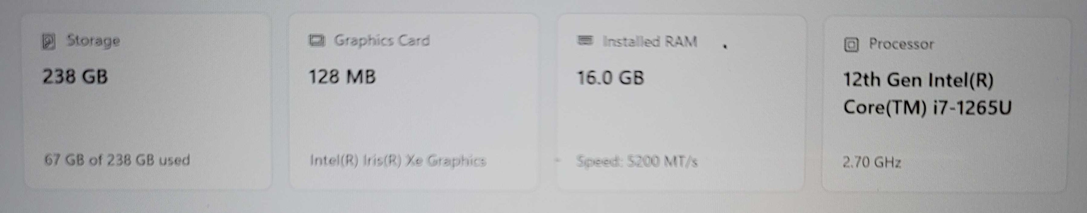 Microsoft Surface Laptop 5 i7-1265U 16GB 256GB NVMe READ β Lap200