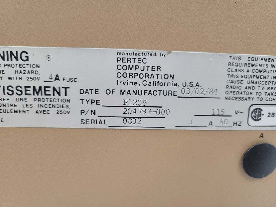 DENCIS / PERTEC M100 Terminal COAX - 204793-000 + Keyboard %