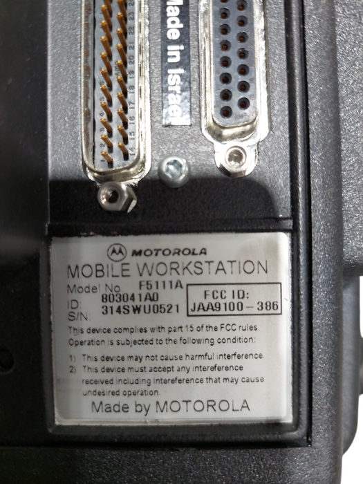 Motorola Mobile Workstation Model: F5111A =