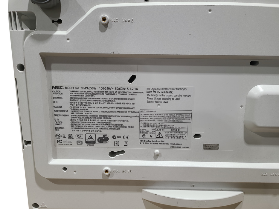 NEC NP-PA550W 5500-Lumens Widescreen Projector