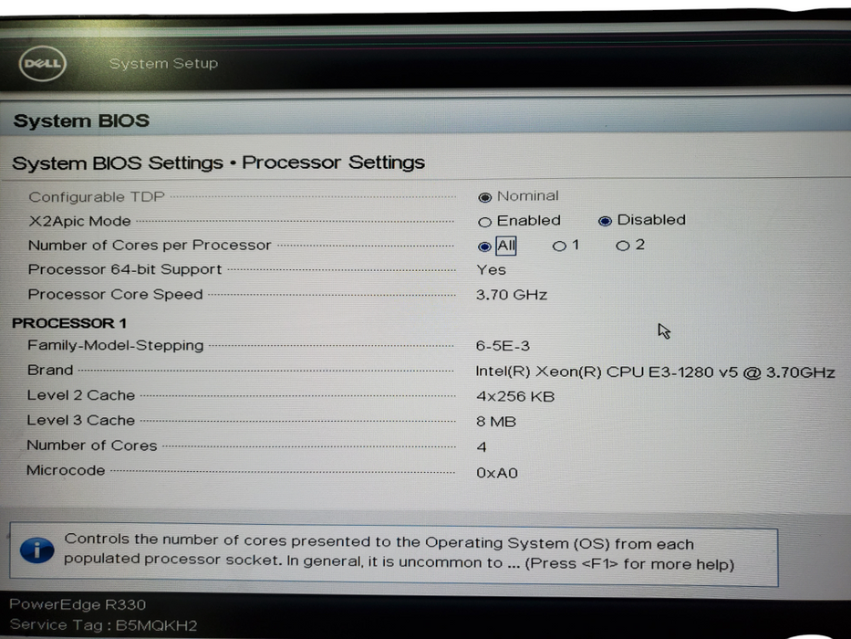 Dell PowerEdge R330 Xeon E3-1280 v5 32GB DDR4 2x350W