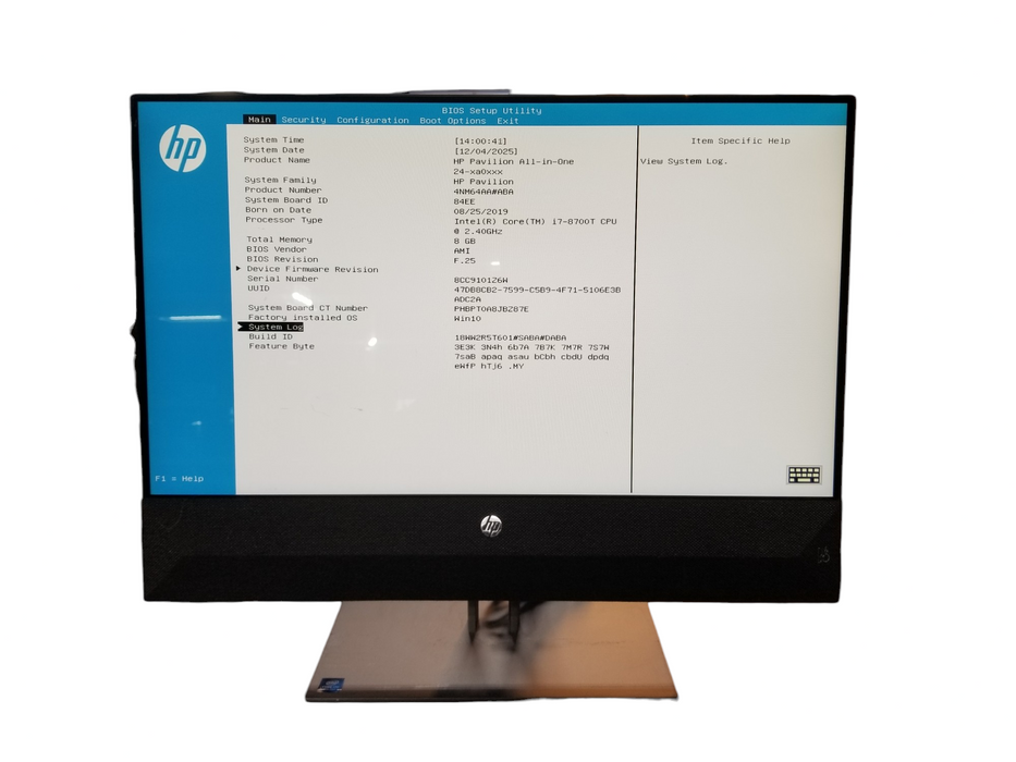 HP Pavilion Touch All-in-One Core Intel i7-8700T 8GB RAM 1TB HDD *READ*