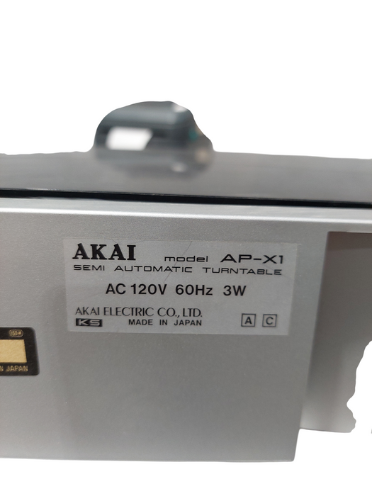 AKAI Semi Automatic Turntable Model: AP-X1 ( For Parts )  =