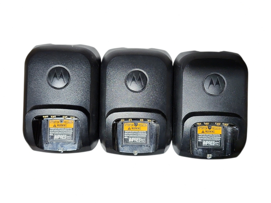 4x Motorola XPR6350 UHF Radio & 3 Charger Dock, No AC Adapter