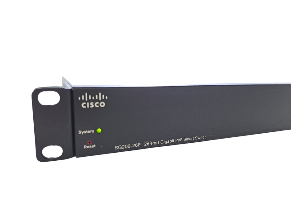 Cisco SG200-26P | 26-Port Gigabit PoE Smart Network Switch | 2x SFP Q