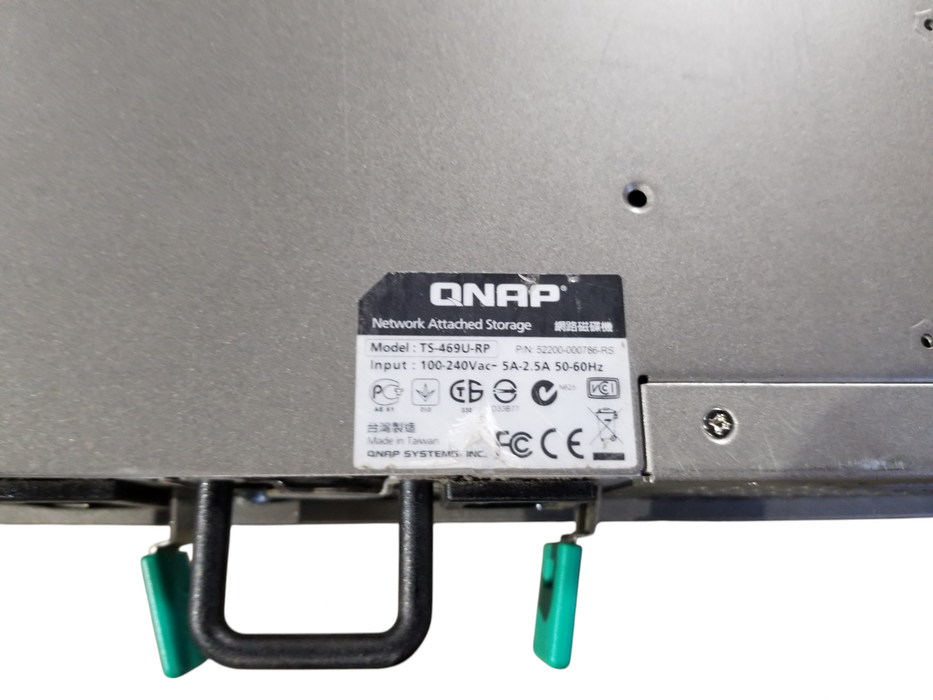 QNAP TS-469U-RP 4-Bay NAS 4GB RAM Dual Power Supplies W/Caddies / NO HDDs