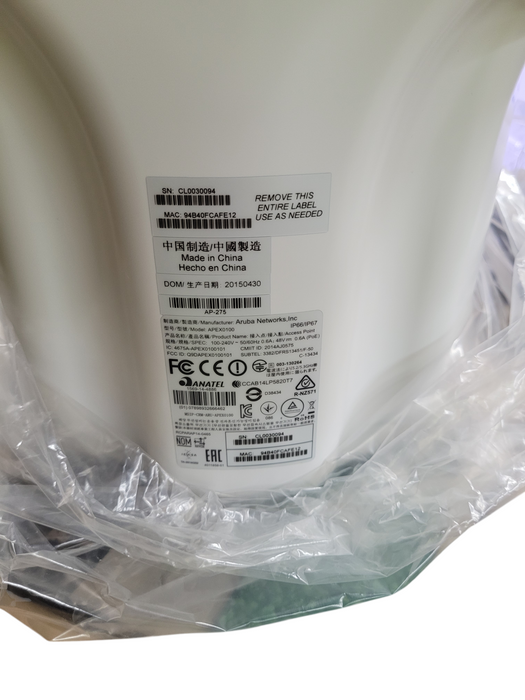 Lot 2x Aruba APEX0100 AP-275 Outdoor Access Point Dual Band 3x3