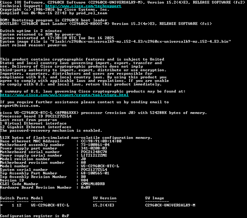 Cisco WS-C2960CX-8TC-L V04 | 8-Port Gigabit Managed Silent Switch w/ 2x SF !