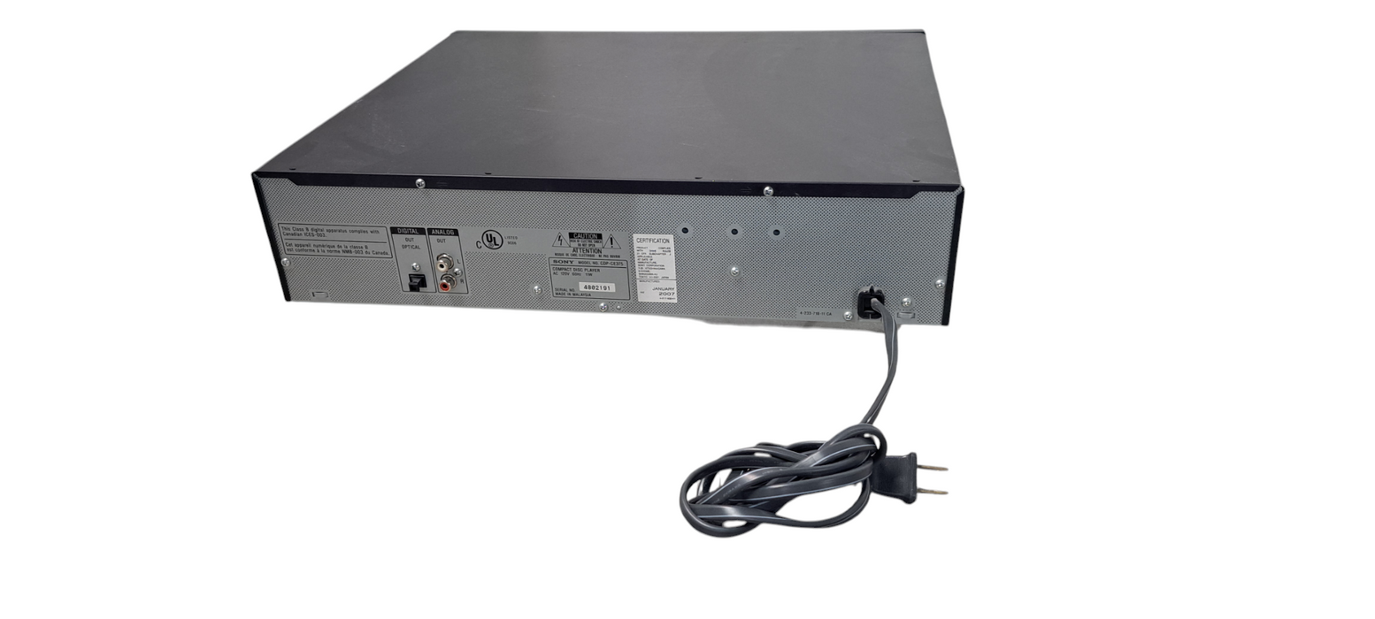 Sony CDP-CE375 Compact Disc 5 Disc CD Player Changer Carousel