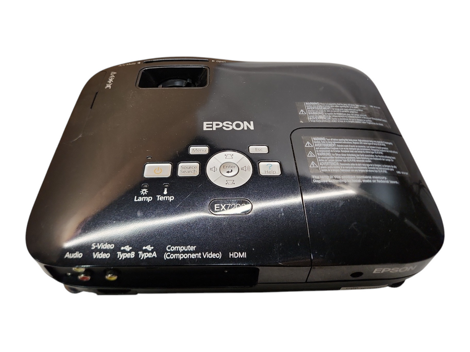 Epson EX7200 Portable Widescreen Projector Model H367A, Lamp Hour: 782Hrs