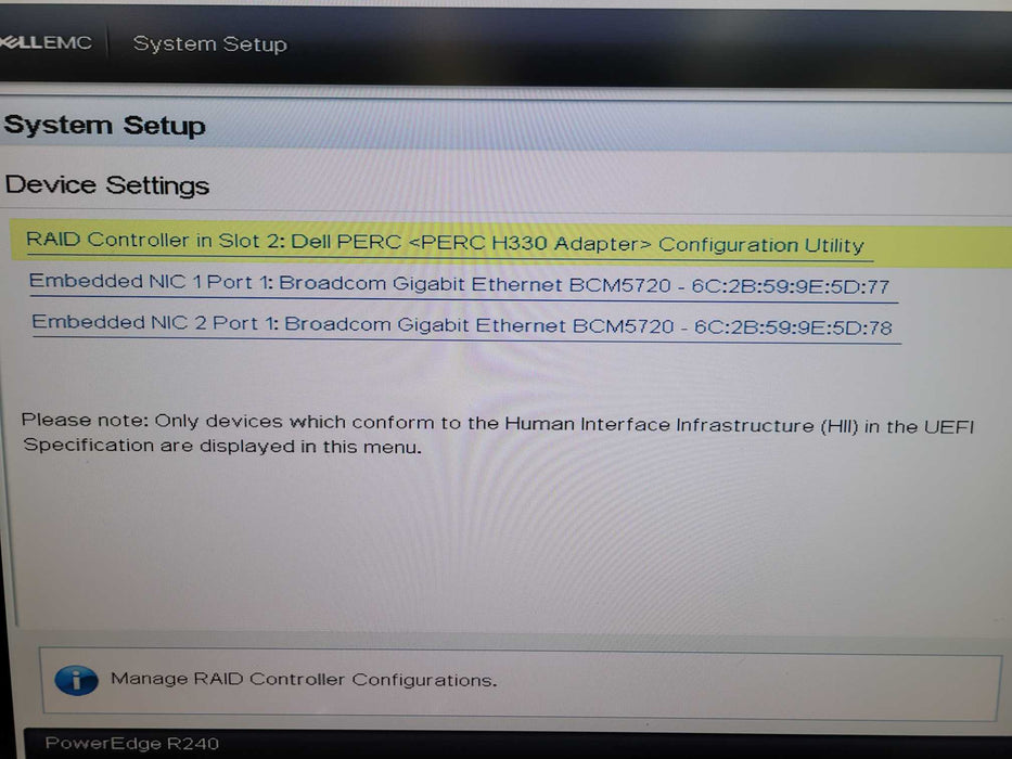 Dell PowerEdge R240 - Xeon E-2124 8GB DDR4 PERC H330 250W PSU %