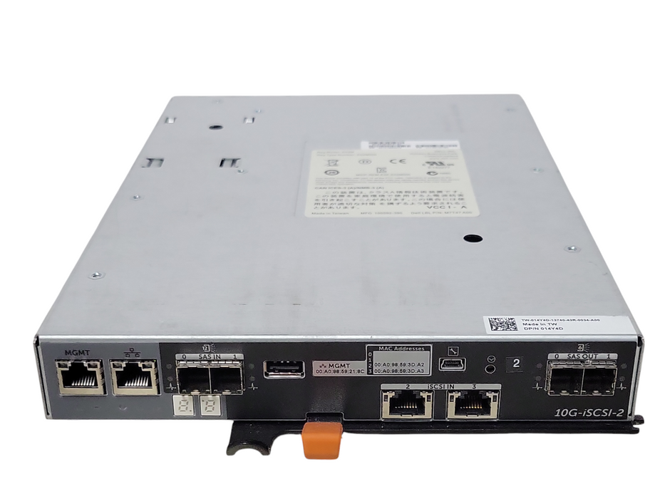 Dell PowerVault MD3800i MD3820i Controller 10G-iSCSI-2 E02M 014Y4D READ _