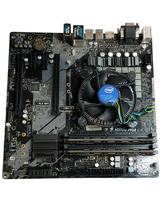 マザーボード ASRock H370M Pro4 + intel i7 8700 ASRock H370M Pro4 MotherBoard, with Intel i7-8700 CPU 3.20