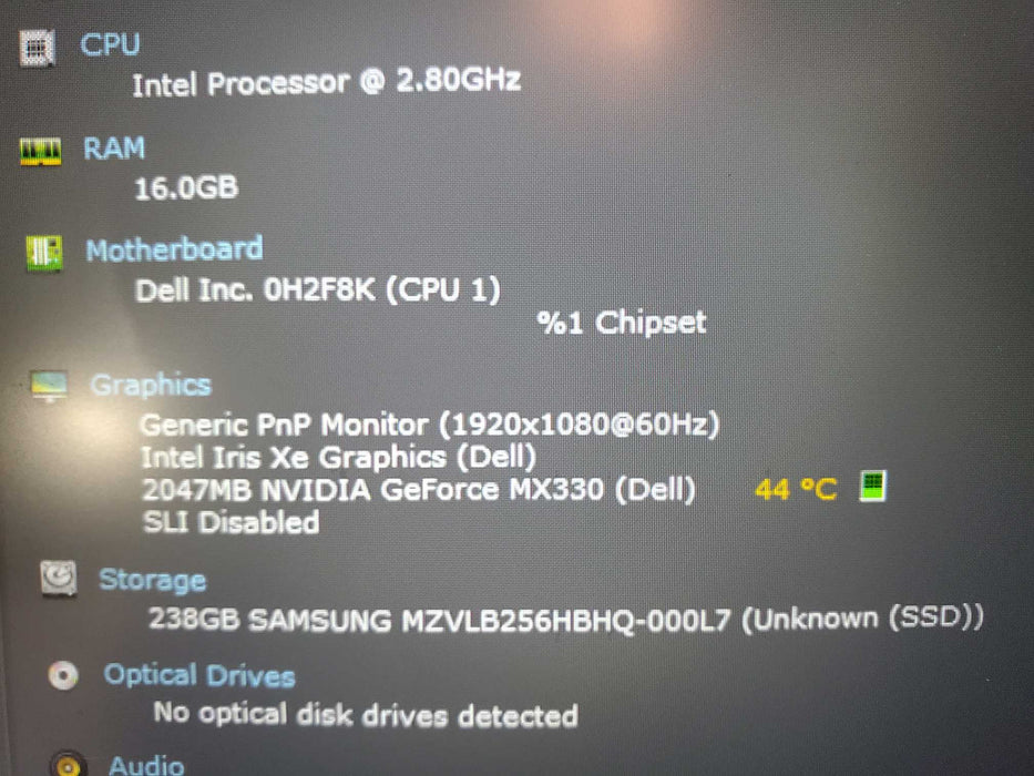 Dell Vostro 5502 15.6" i7-1165G7 16GB RAM 256GB SSD Win11 MX330 -READ  Lap200
