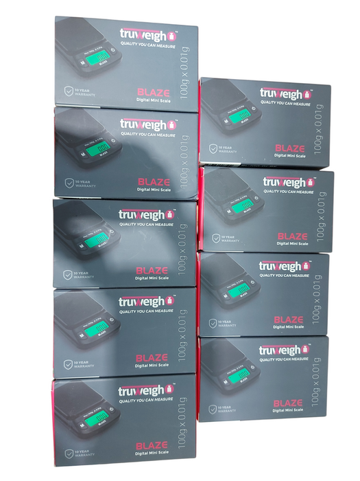 Lot 9x Truweigh Blaze Digital Mini Scale 100g X 0.01g (Black)