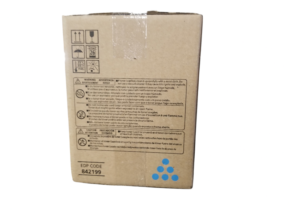 Genuine Ricoh Cyan Toner Print Cartridge MP C8003 Original 842199 - NEW SEALED Q