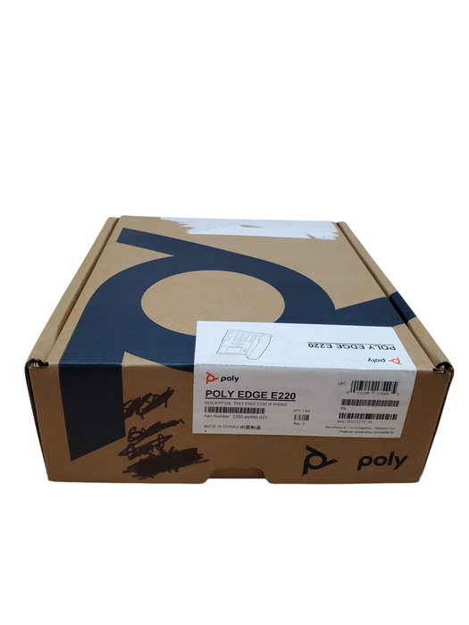 Poly Edge E220 | IP Desk Phone | 2200-86990-025 | New Open Box Q