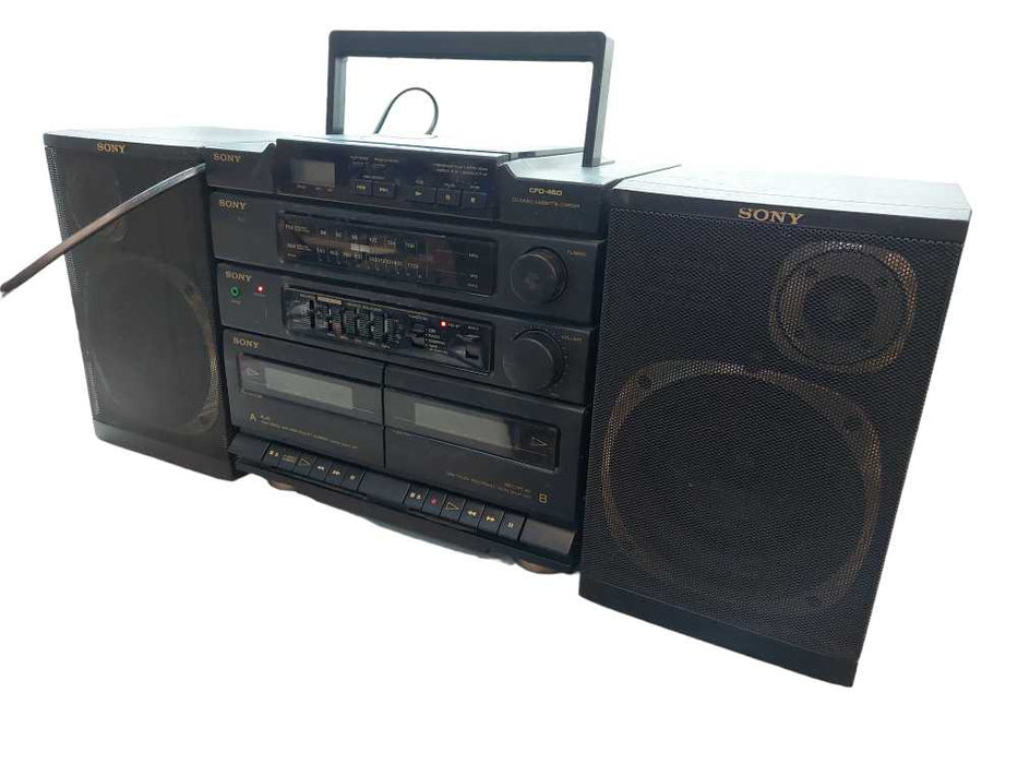 Sony Stereo CD Radio Cassette-Corder Model: CFD-460 with Detachable Speakers =