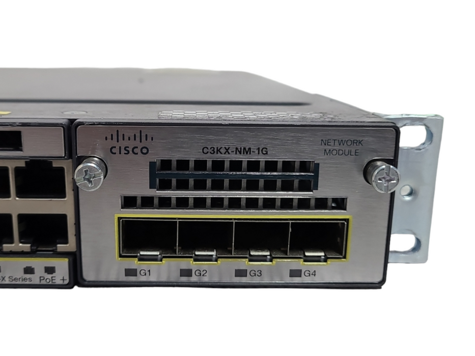 Cisco WS-C3750X-48P-S 48-Port Gigabit IP Base Switch, C3KX-NM-10, 2x 350W