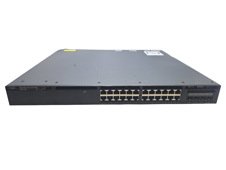 Cisco WS-C3650-24PS-S | 24-Port Gigabit PoE+ | 4x SFP Switch | 2x 640W PSU