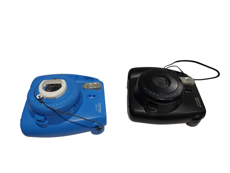 Bundle of 2 Instanx Mini 9 & 8 Cameras Blue & Black  =