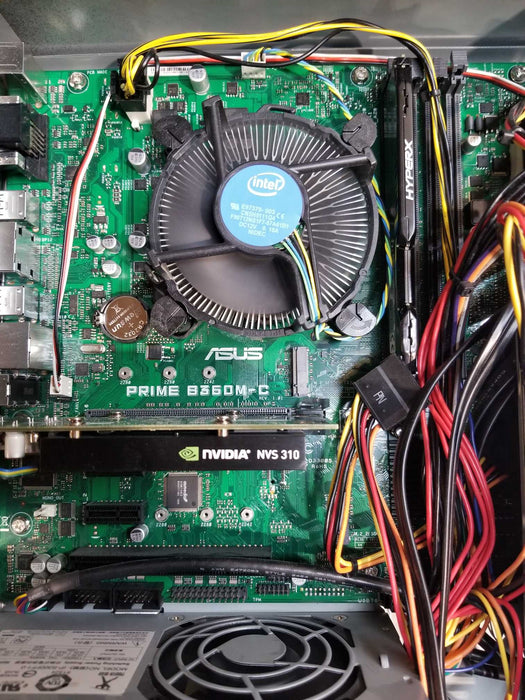 Custom SFF w/ Asus B350M-C Core i5-9400F CPU 8GB RAM No HDD