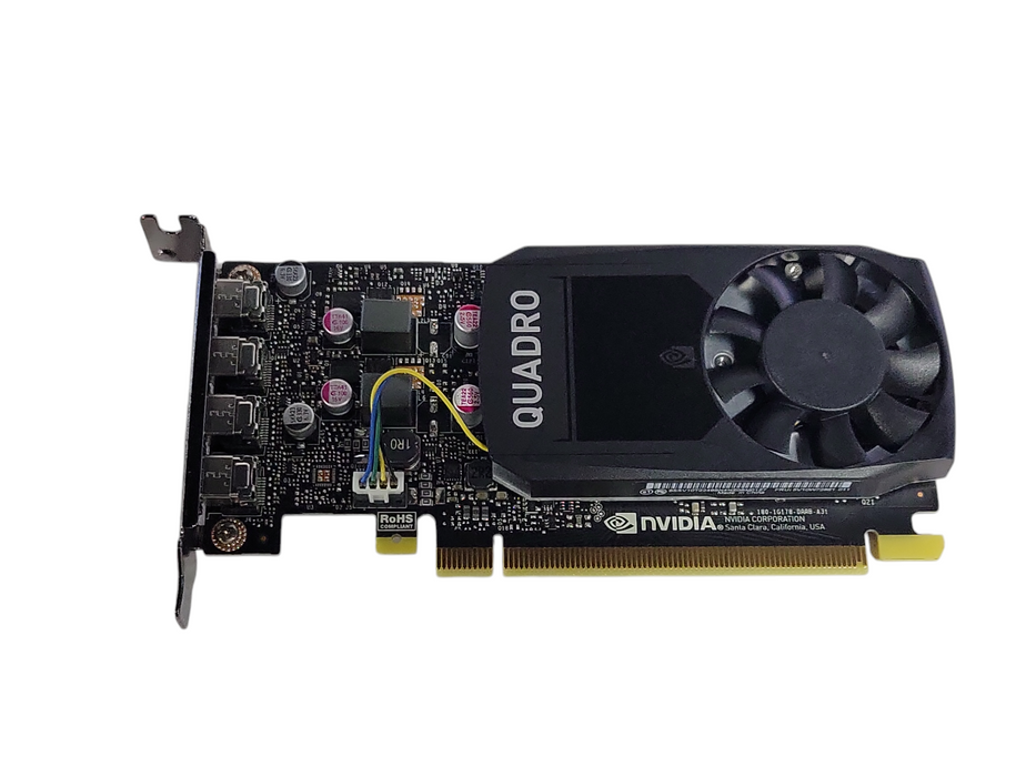 NVIDIA Quadro P1000 4GB GDDR5 Workstation Graphics Card, LP Bracket Q_