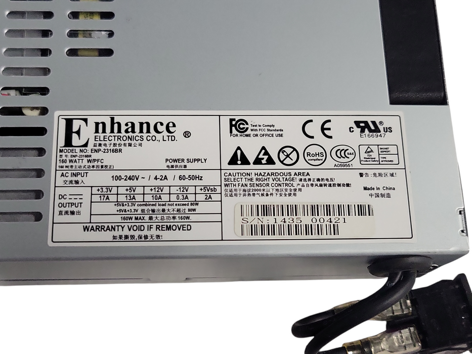 ENP-2316BR Enhance Superloader 3 160W Power Supply _