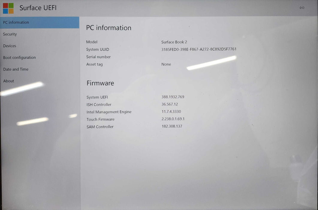 Microsoft Surface Book 2 i7-8650U 8GB RAM GTX 1050 256GB SSD  Lap200