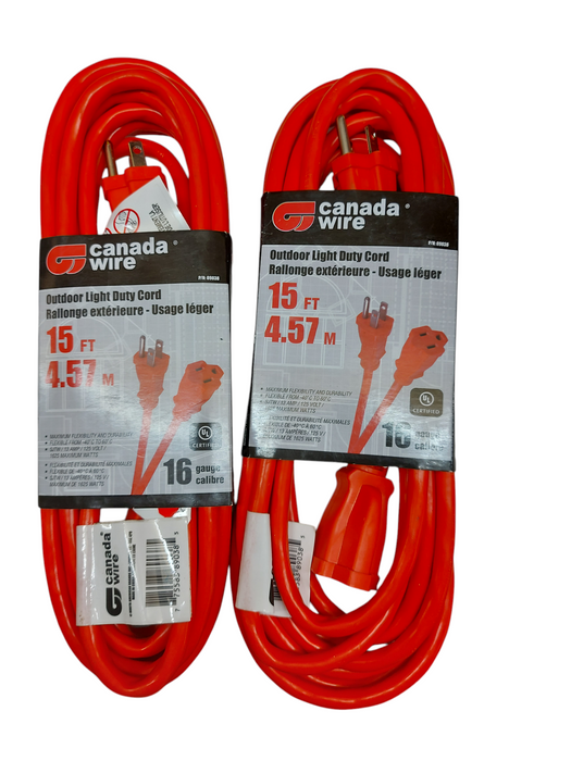 Lot 7x Canada Wire Extension Cords – Indoor/Outdoor – Read Description