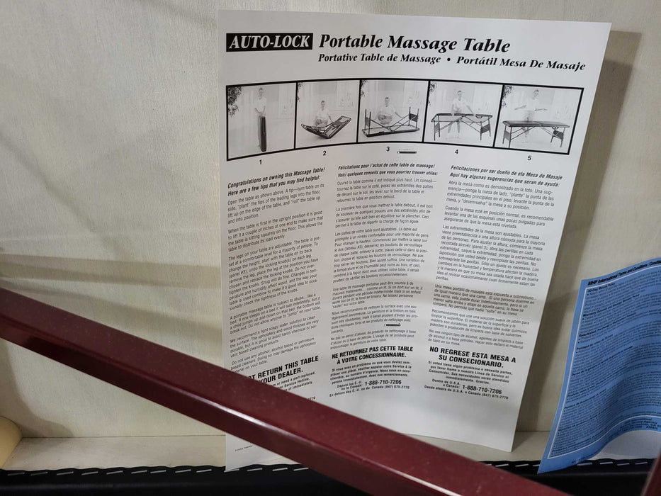 Master autolock foldable/height adjustable massage bed $