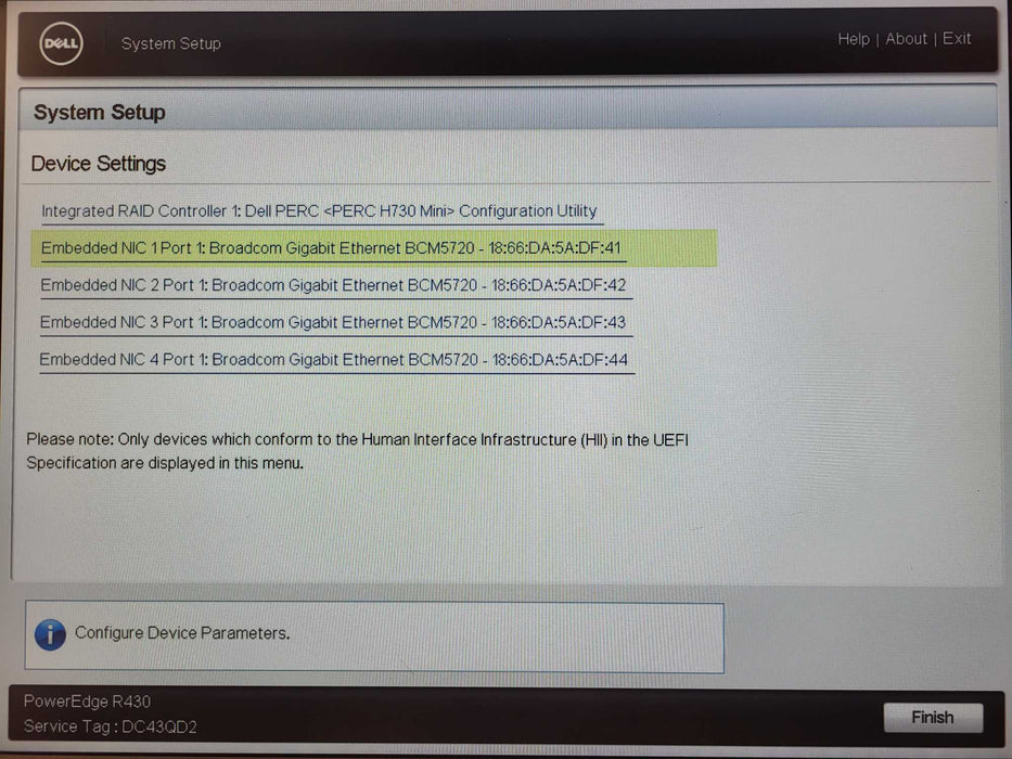 Dell R430 1U 2.5"| Xeon E5-2640 v3 @2.6GHz, 32GB DDR4, H730 Mini, 5x caddies $