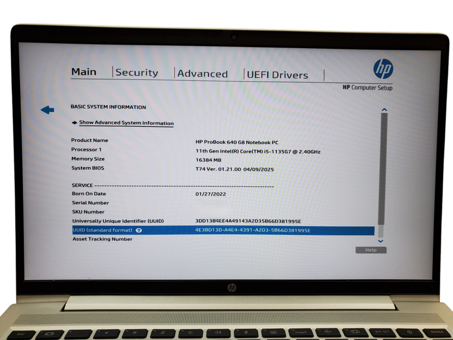 HP ProBook 640 G8, Core i5-1135G7, 16GB DDR4, 256GB SSD  Lap200