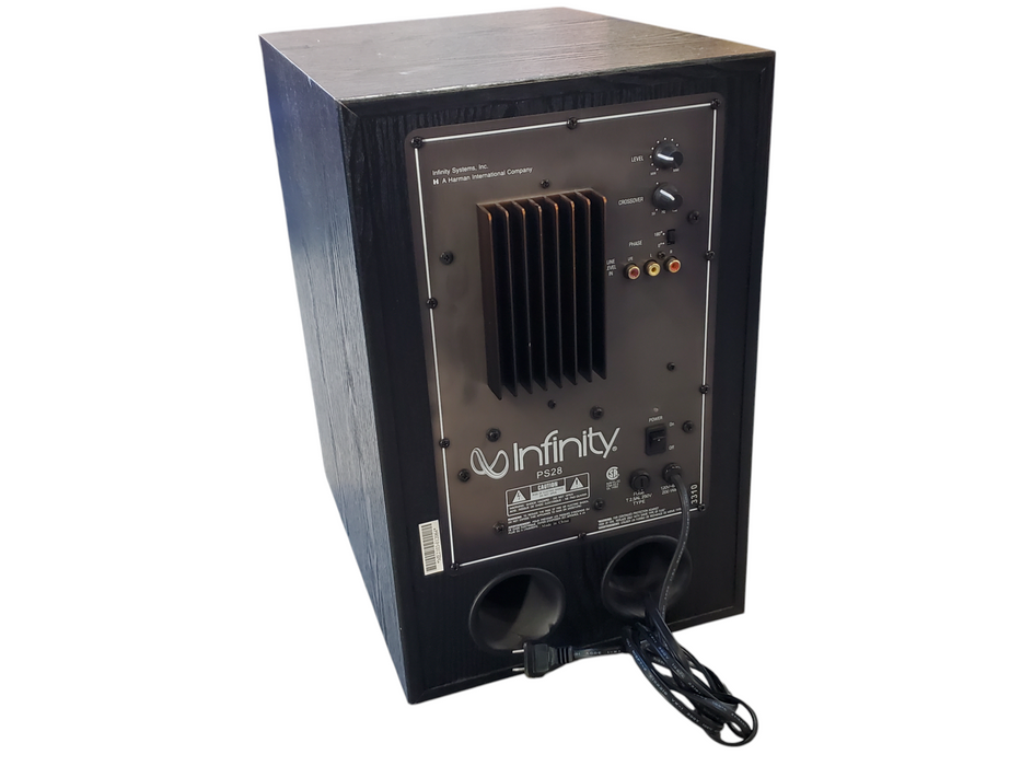 Infinity PS28 Powered Subwoofer 8" 150W Home Theater Audio