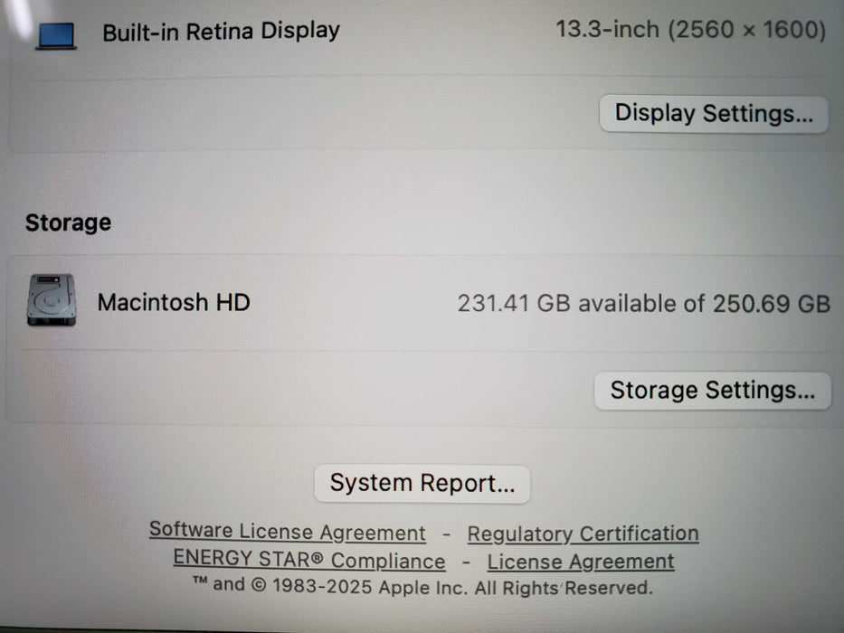 2019 Apple MacBook Pro 13.3" i5 1.4GHz 8GB 256GB Gray A2159 Read