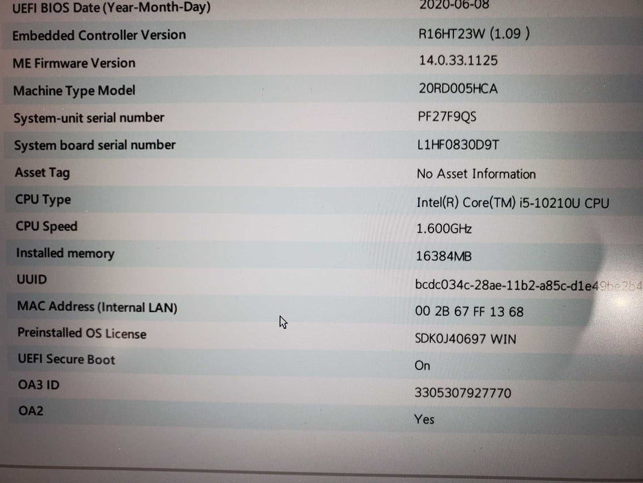 LENOVO ThinkPad E15 | Core i5-10210U | 16GB DDR4, 500GB SSD  Lap200