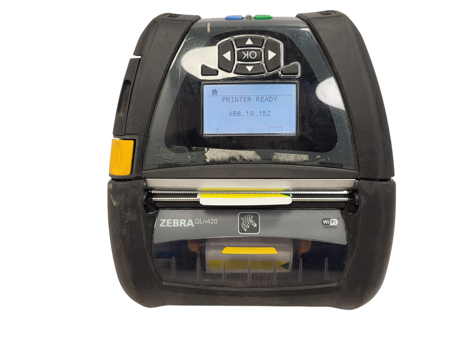 ZEBRA QLN420 BLUETOOTH MOBILE THERMAL PRINTER No AC $