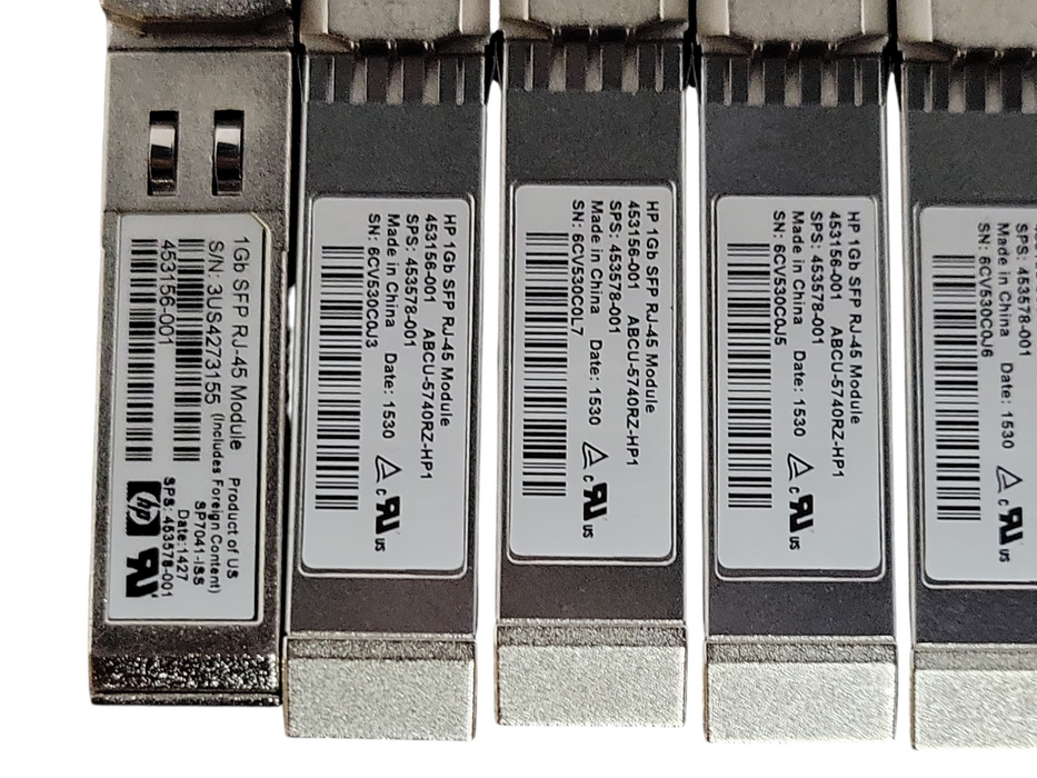Lot of 6x HP 1Gb SFP RJ-45 Module 453578-001 Transceiver modules _