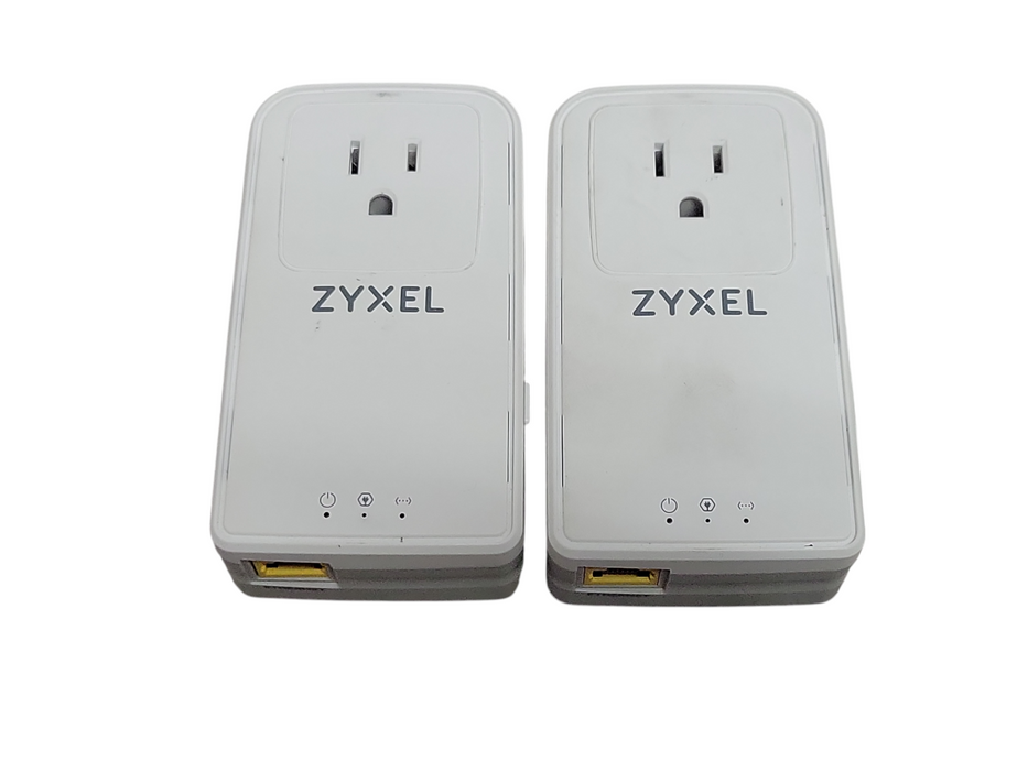 Lot of 2x Zyxel Powerline PLA6456 Plug & Play Ethernet Internet Adapter _