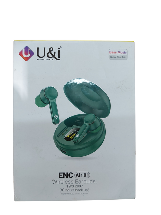 U&i TWS 2907 Wireless Earbuds Black