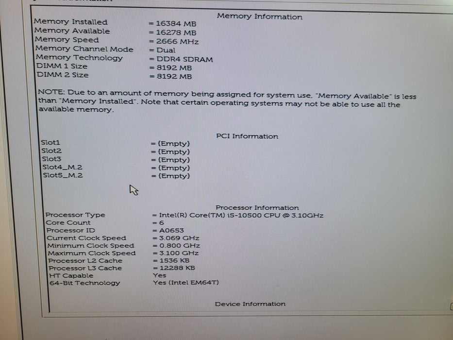 Dell OptiPlex 3080 - Core i5-10500 16GB DDR4 NO HDD  %