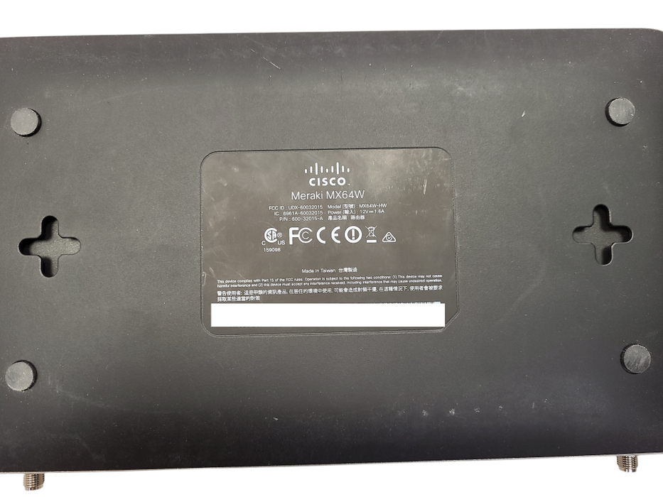 Cisco Meraki MX64W-HW Cloud Managed Security Appliance Unclaimed No AC Q$