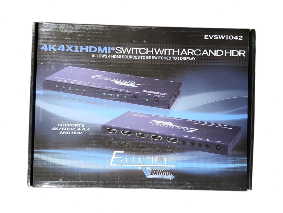 Evolution By VANCO EVSW1042 4K 4×1 HDMI Switch