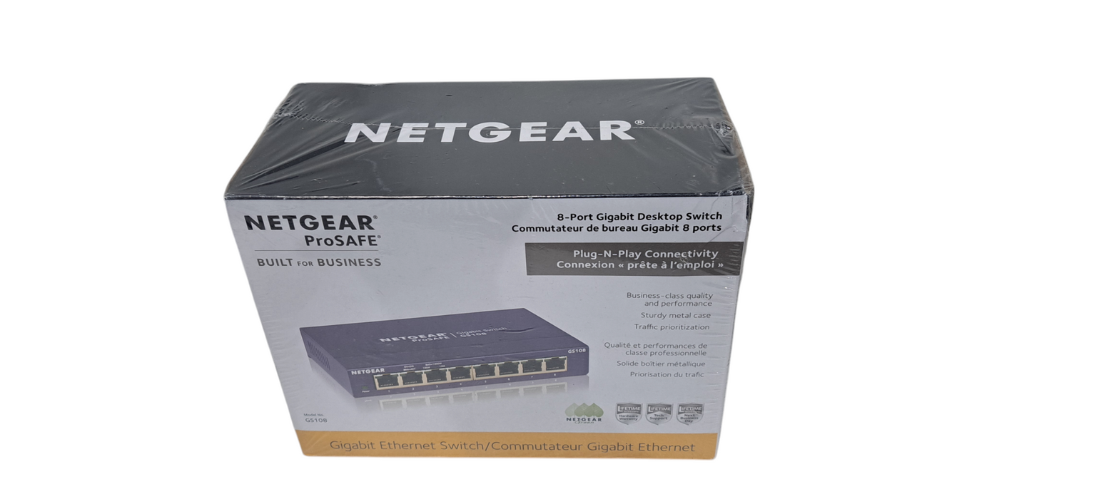 NETGEAR 8-Port Gigabit Ethernet Unmanaged Switch (GS108) Q