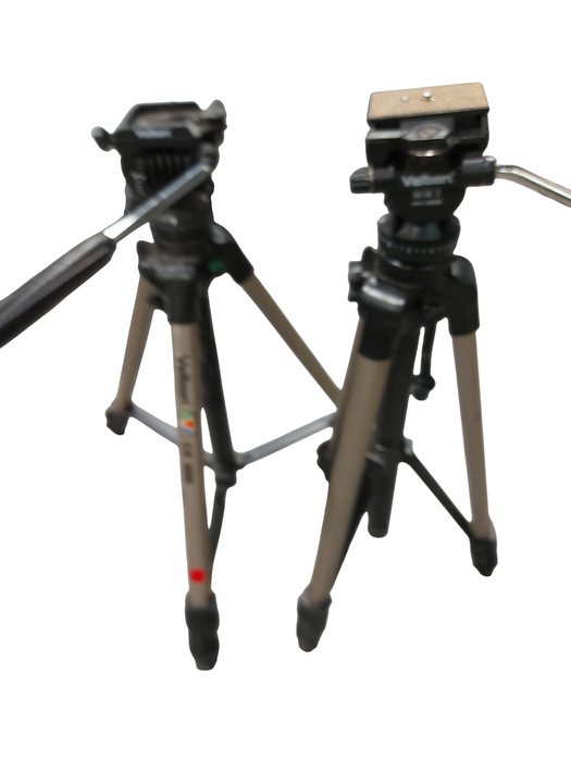 LOT 2x Velbon Videomate 607 Tripod With Vel-Flo 9 PH-368 Fluid Panhead Head