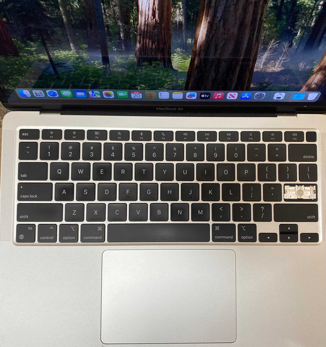 Apple MacBook Air 13" 2020 M1 8GB 256SSD Bad LCD Missing Key For Parts READ