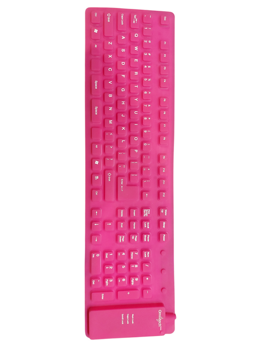 Omnitech  Flexible Spillproof Silicone USB Keyboard pink