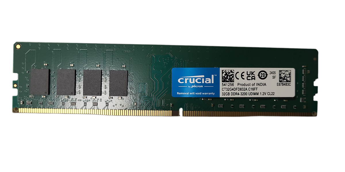 Crucial 32GB DDR4 3200MHz PC4-25600 UDIMM Memory Ram CT32G4DFD832A
